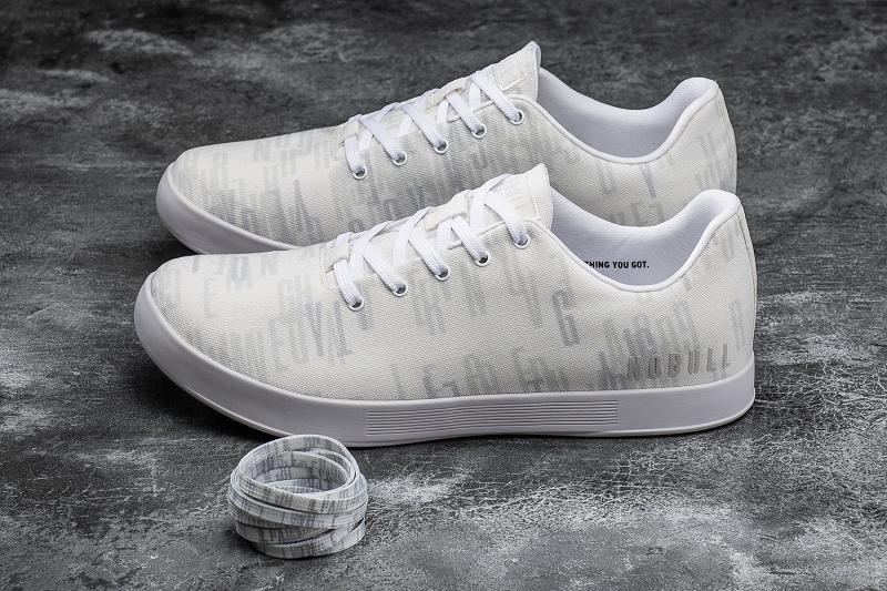 Nobull Davidsdottir Canvas Men's Trainers White | USA D1311F